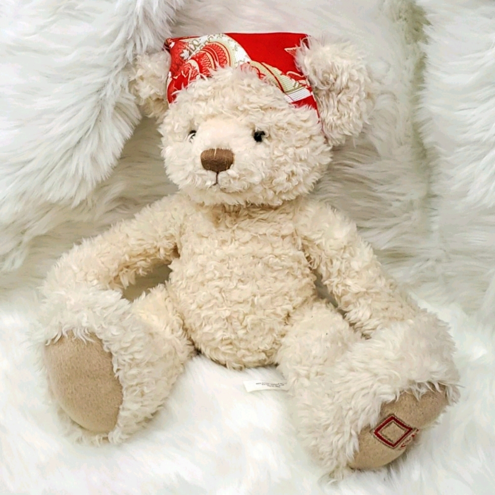 2008 Olympic Games Canadian Team plush Teddy bear white cream cozy